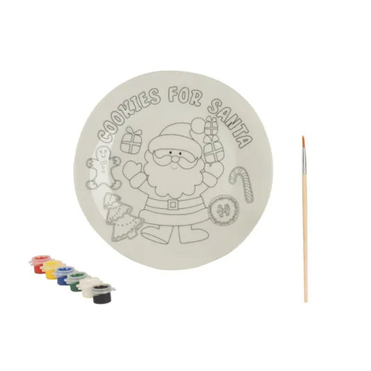 Cookies For Santa Plate Paint Set - Christmas Place