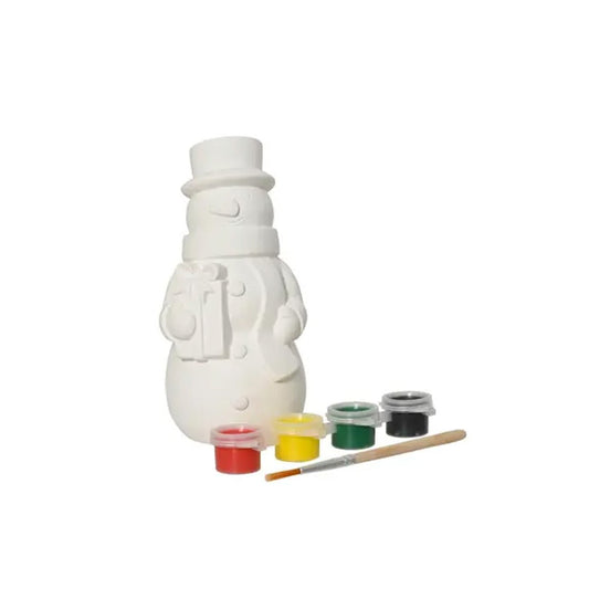 5Inch Snowman With Present Paint Set - Christmas Place