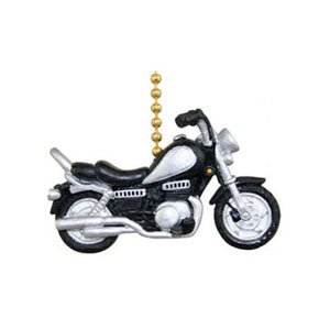 Black Motorcycle Fan Pull - Christmas Place
