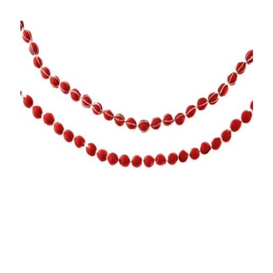 4ft Red Felt Bead Garland