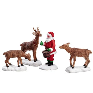 Santa Feeds Reindeer Set of 4