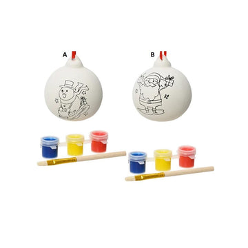 Santa Snowman Paint Your Own Ornament