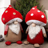 Red White Brown Christmas Mushroom Gnome - Christmas Place