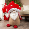 Red White Brown Christmas Mushroom Gnome Brown Outfit - Christmas Place