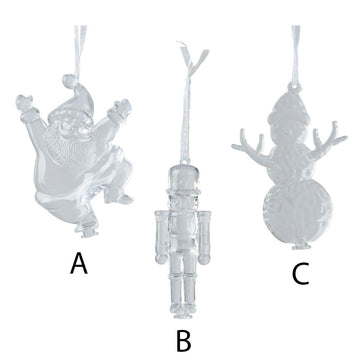 Snowman Santa Nutcracker Acrylic Ornament