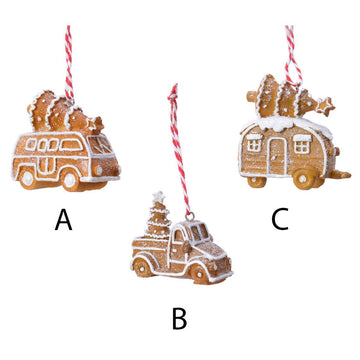 Gingerbread Vehicle Ornament