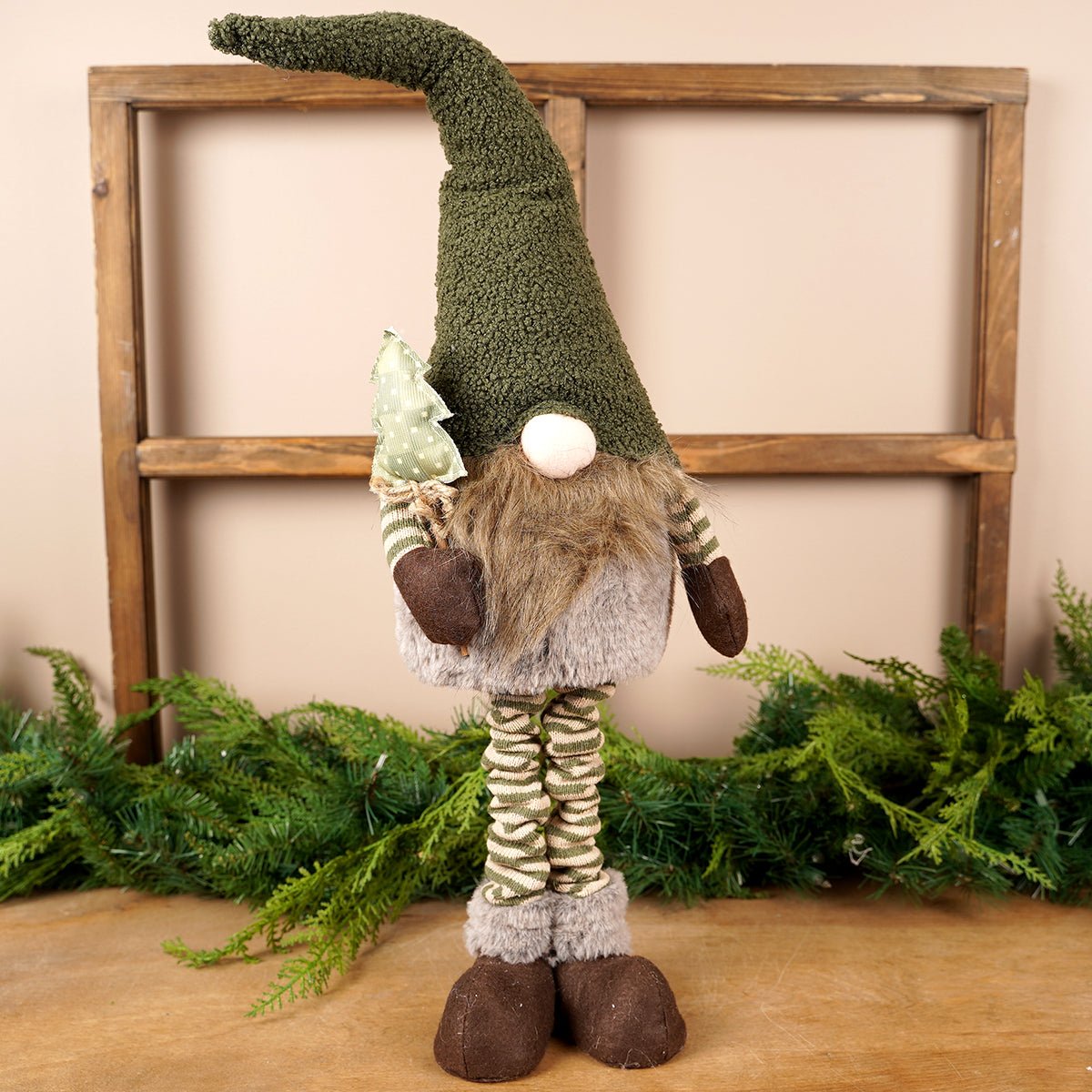Green Long Legged Gnome - Christmas Place