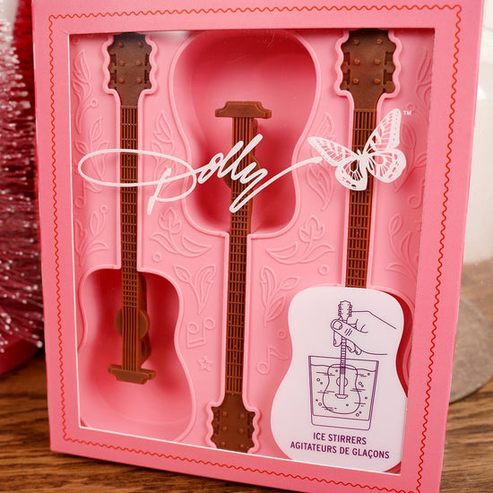 DOLLY PARTON ICE MOLD WITH GUITAR STIRRERS - Christmas Place