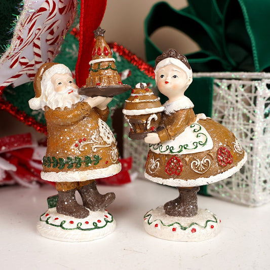 Gingerbread Santa And Mrs Claus - Christmas Place