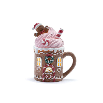 LED Gingerbread House Mug