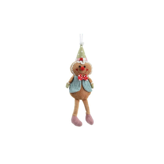 Blue Vest Gingerbread Man Ornament - Christmas Place