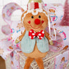 Blue Vest Gingerbread Man Ornament - Christmas Place