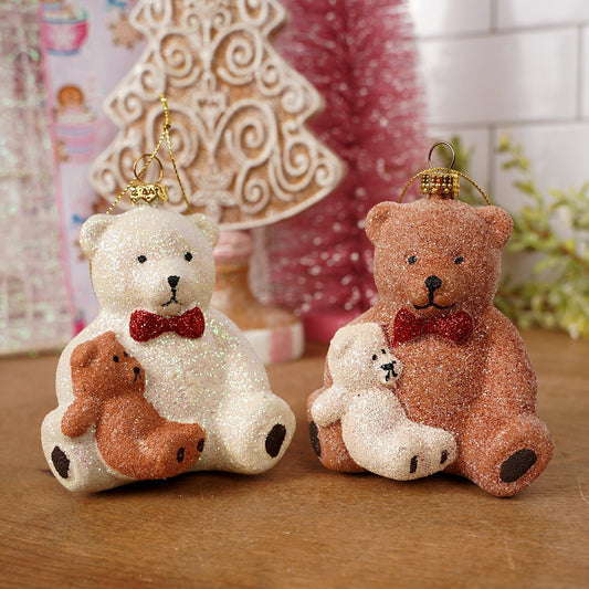 Teddy Bear Holding Teddy Bear Ornament - Christmas Place