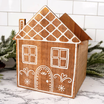 Brown House Planter Large - Christmas Place