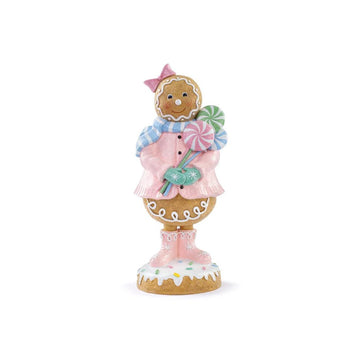 Gingerbread Girl Holding Candy