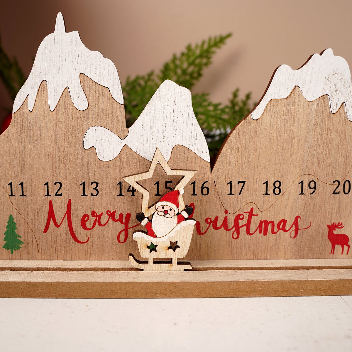 Santa Sleigh Mountain Advent Calendar - Christmas Place