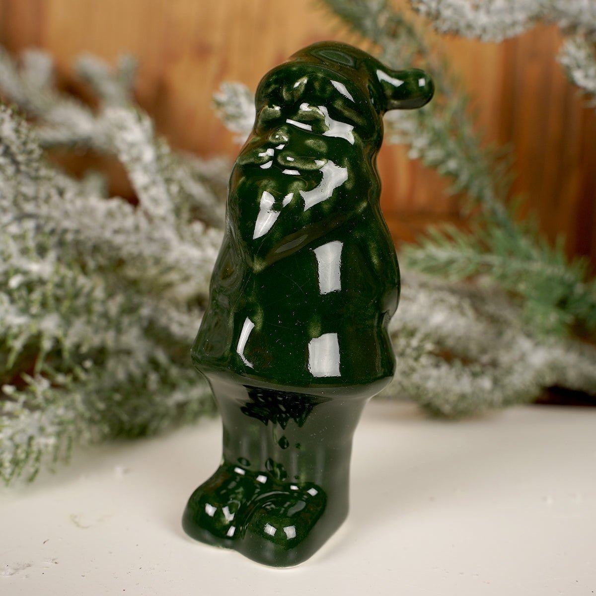 Black Santa Figure Hands behind back - Christmas Place