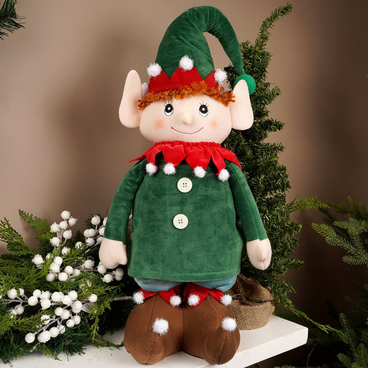 Red and Green Tall Elf Christmas Decor- Christmas Place