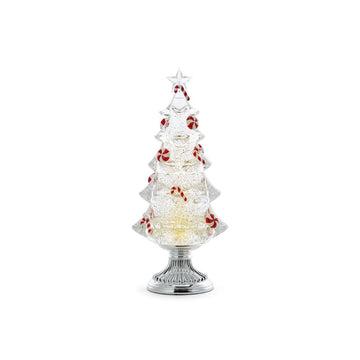 LED Peppermint Waterglobe Tree