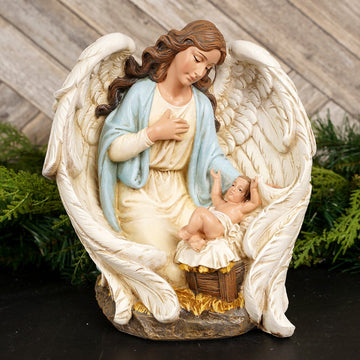 Angel With Baby Jesus - Christmas Place