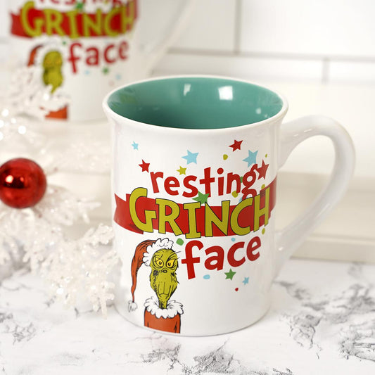 Resting Grinch Face Mug