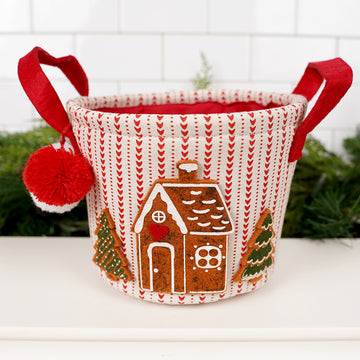 Small Gingerbread House Basket