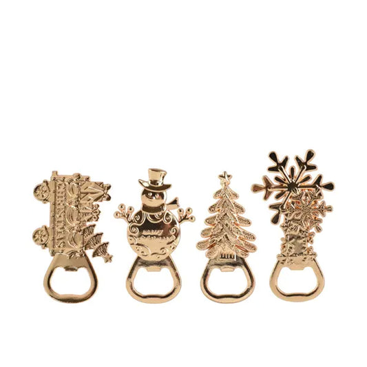 Gold Christmas Bottle Opener