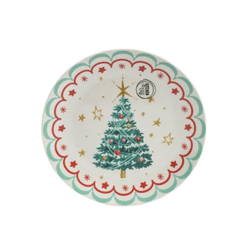 Christmas Tree Porcelain Breakfast Plate - Christmas Place