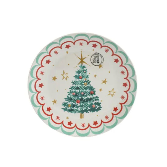 Christmas Tree Porcelain Breakfast Plate - Christmas Place
