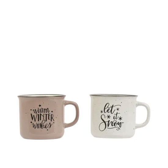Winter Saying Earthenware Mug - Christmas Place