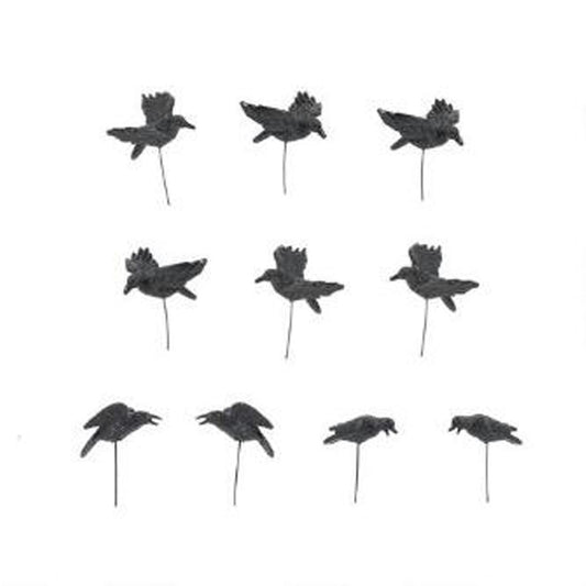Set of 10 Halloween Crows