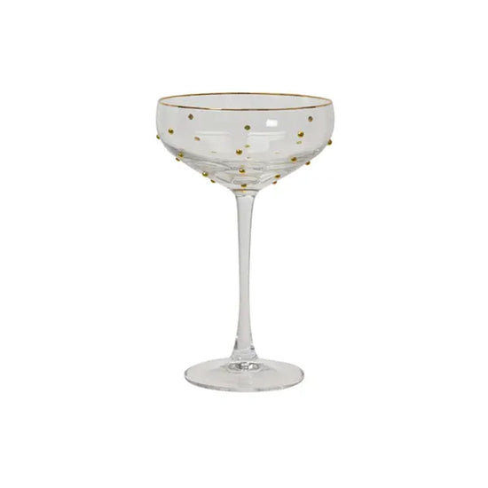 Gold Dot Cocktail Glass - Christmas Place