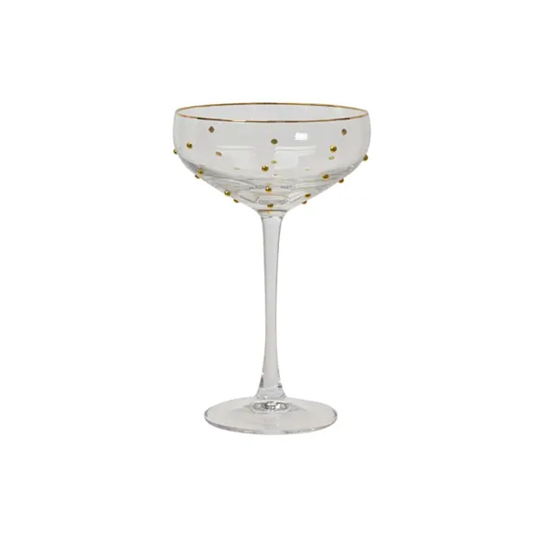 Gold Dot Cocktail Glass - Christmas Place