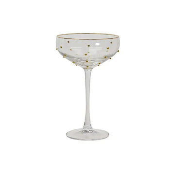 Gold Dot Cocktail Glass - Christmas Place