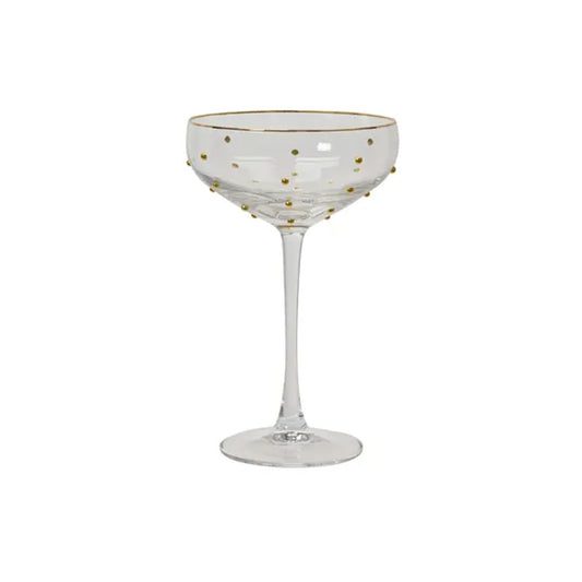 Gold Dot Cocktail Glass