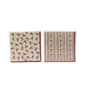 Red White Green Christmas Candy Bow Napkins - Christmas Place
