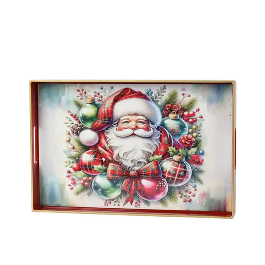 Rectangle Santa Serving Tray - Christmas Place