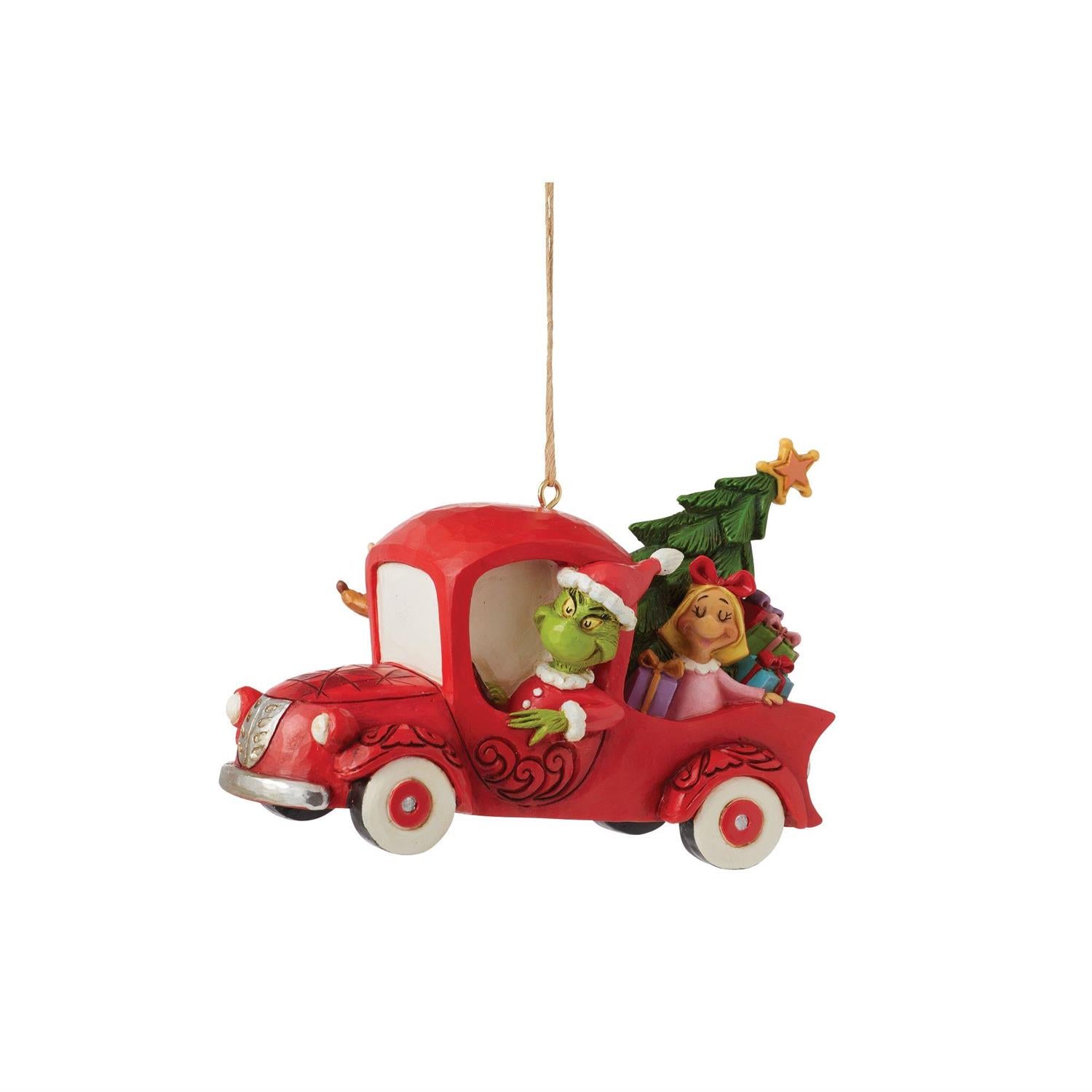 Grinch In Red Truck Ornament - Christmas Place