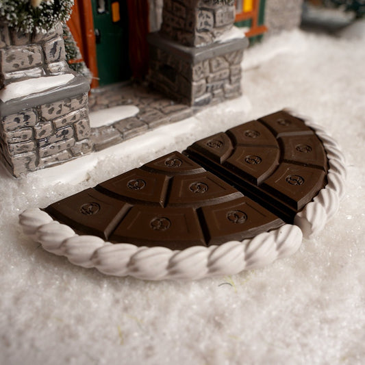 Cocoa And Cream Curved Road Set Of 2 - Christmas Place