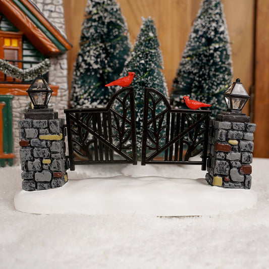 Cardinal Lighted Christmas Gate - Christmas Place