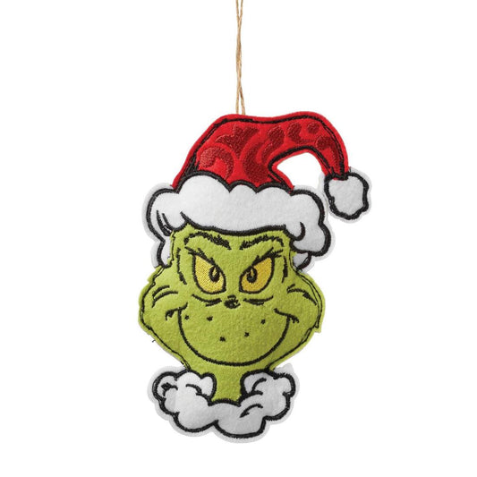 Grinch Naughty Nice Felt Ornament