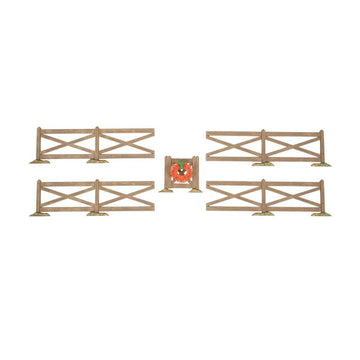 Brown Crossbuck Fence Set