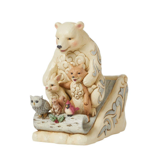 Woodland Animals On Toboggan