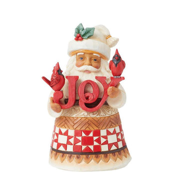 Pint Santa With Joy Sign