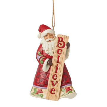 Santa With Porch Board Ornament