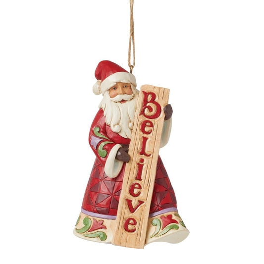 Santa With Porch Board Ornament