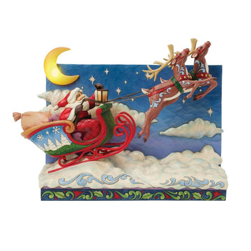 Santa Sleigh With Reindeer