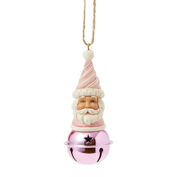 Sweet Santa On Bell Ornament