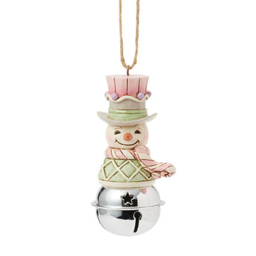 Sweets Snowman On Bell Ornament