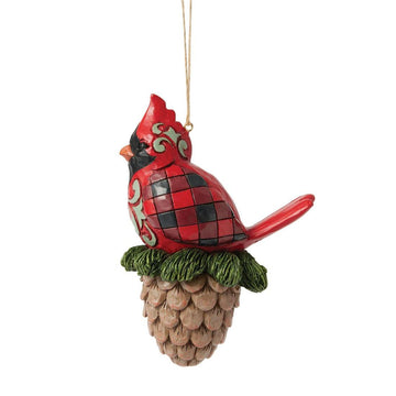 Highland Glen Cardinal Pine Ornament